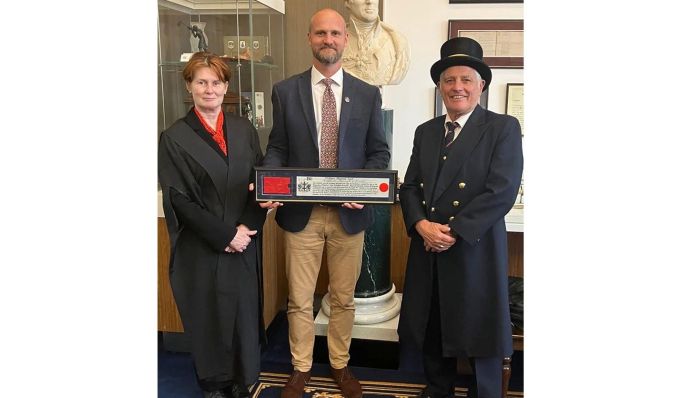 Boat Building Academy Director receives Freedom of the City of London