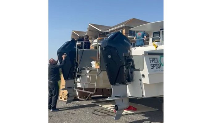 Barrus powers FreeSpirit of the Sea with twin mercury v10 outboards