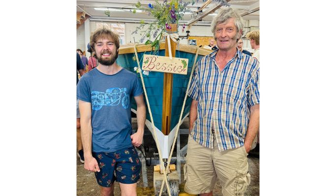Graduates of the Boat Building Academy (BBA) joyously launch their new boats on hottest June day ever.