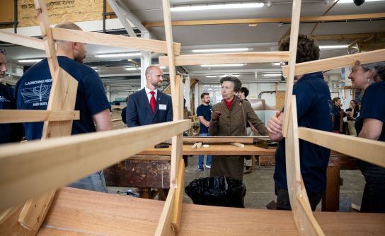 The Princess Royal visits the Boat Building Academy in Lyme Regis