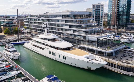 73m superyacht Lunasea makes history as largest yacht to visit Ocean Village Marina