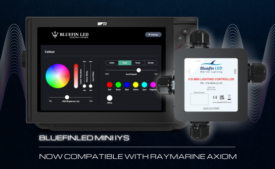 Raymarine first to integrate BluefinLED's new SMART lighting control